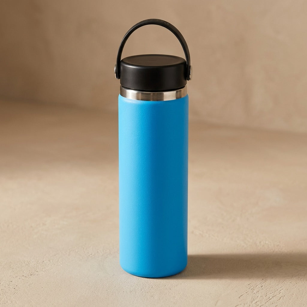 Pacequench™ 20oz Stainless Steel Sports Water Bottle, material and detail close-up