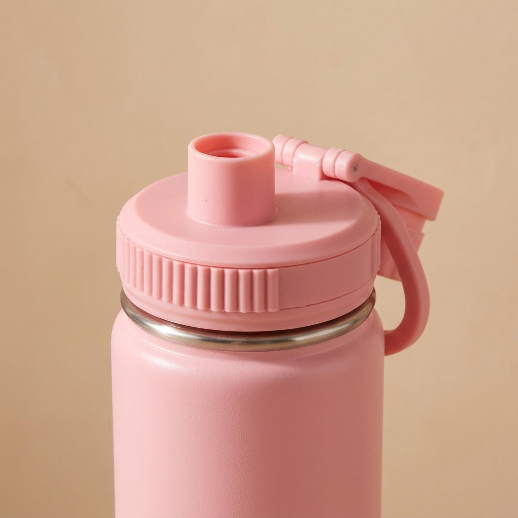 Dashsip™ 18oz 304 Stainless Steel Sports Bottle, material and detail close-up