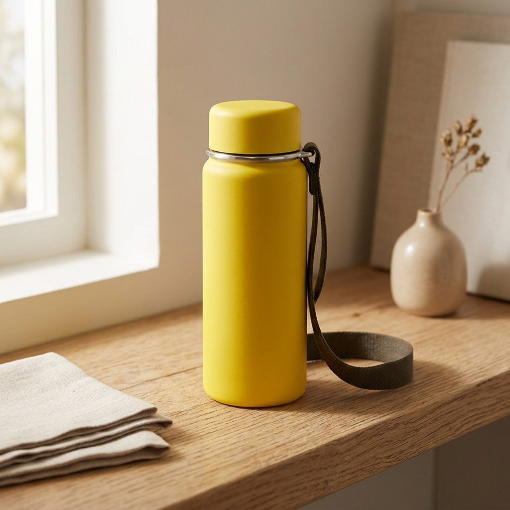 Dashsip™ 18oz 304 Stainless Steel Sports Bottle, styled close view