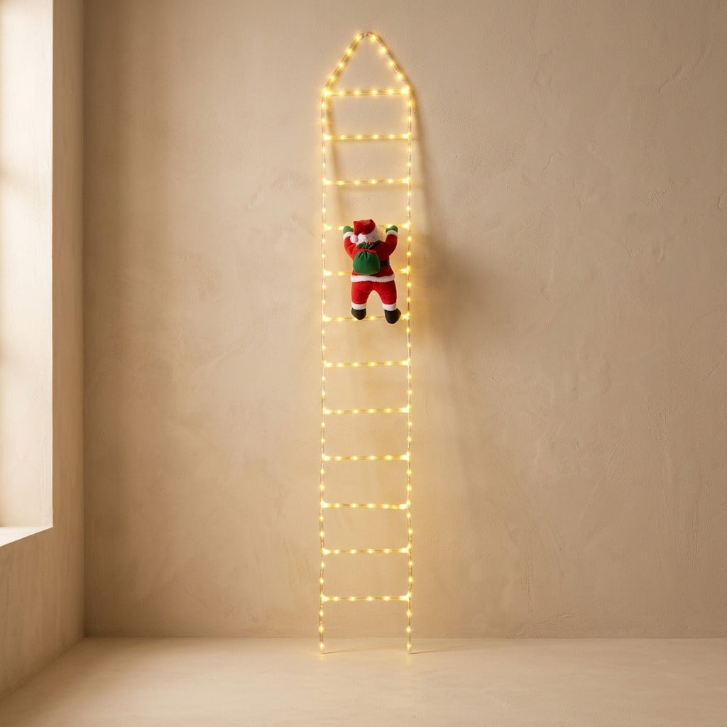Clausglow™ Santa Claus Christmas Ladder Lights