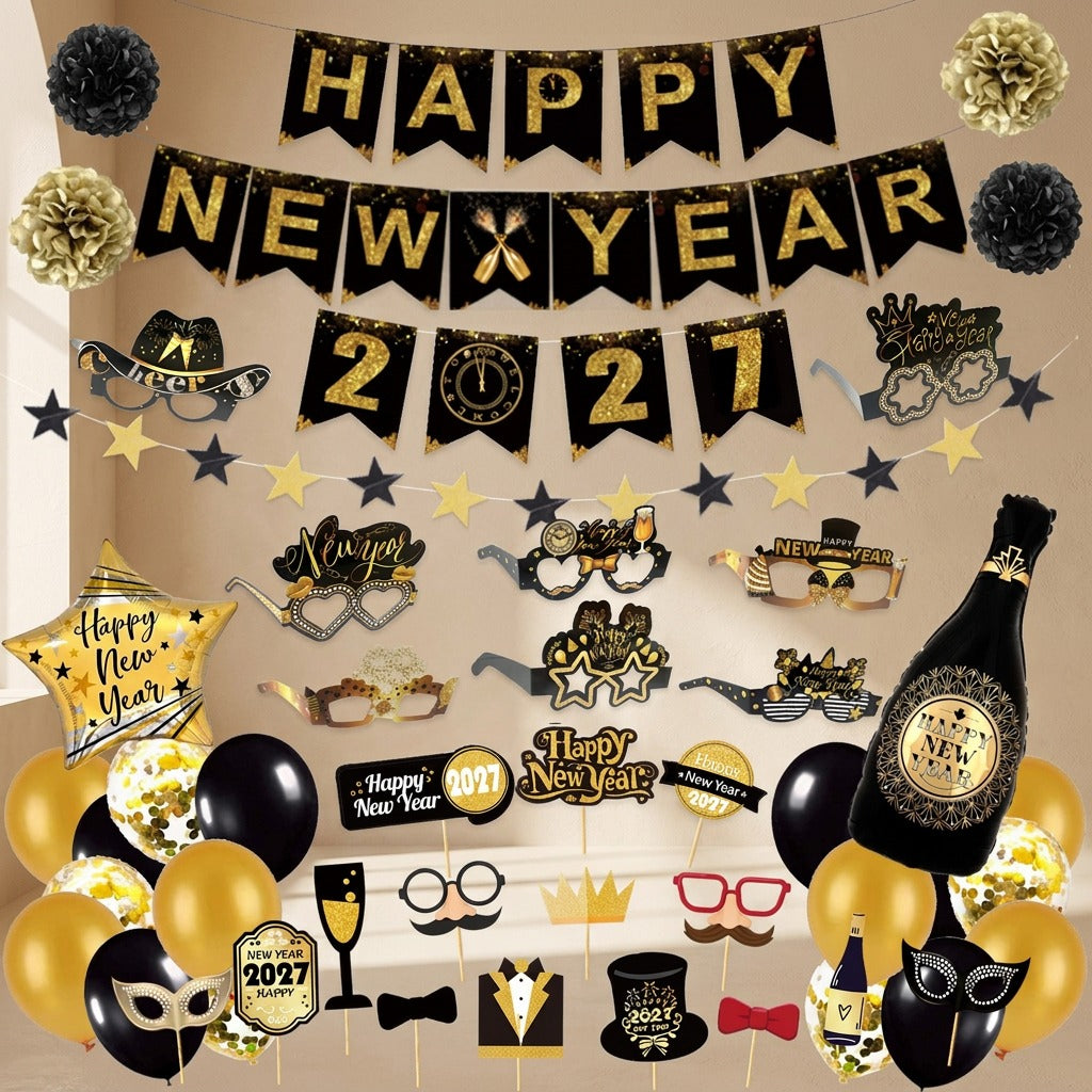 Yearcheer™ 2027 New Year Banner Balloon Set