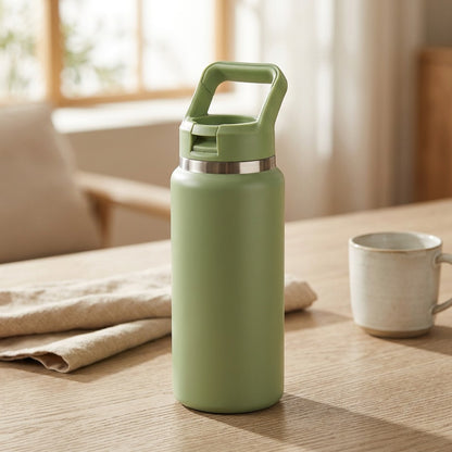 Carrygulp™ 304 Stainless Steel Water Bottle With Handle, styled close view