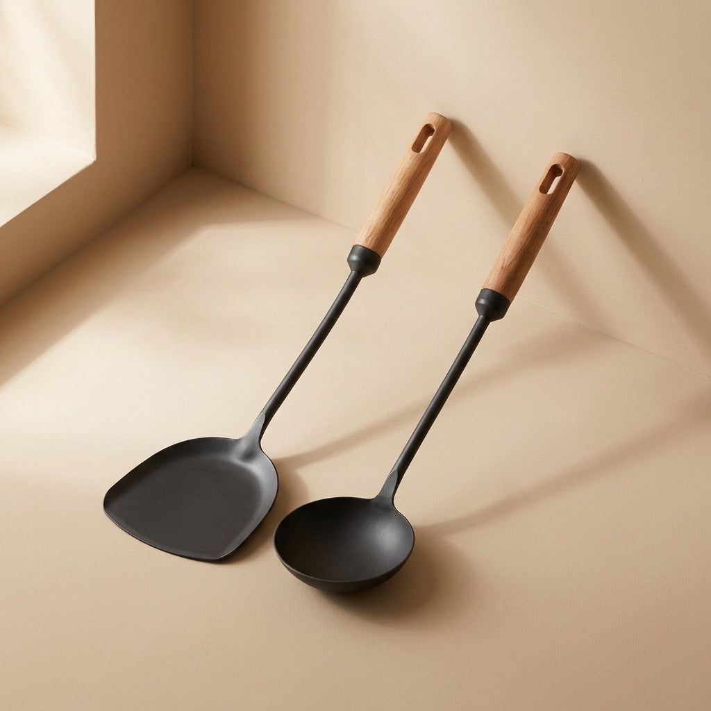 Stirforge™ Iron Kitchen Spatula and Spoon Set