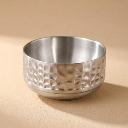 Soupnest™ 304 Stainless Steel Soup Bowl, material and detail close-up