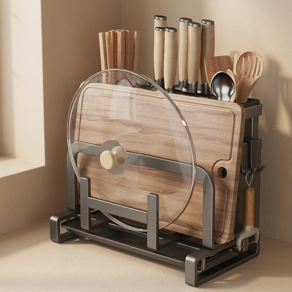 Tooltuck™ Carbon Steel Kitchen Utensil Rack