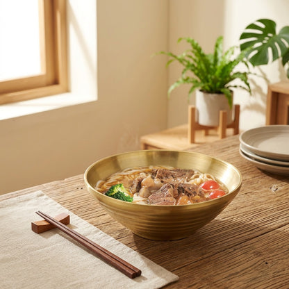Brothnest™ Stainless Steel Soup Bowl in a calm home setting