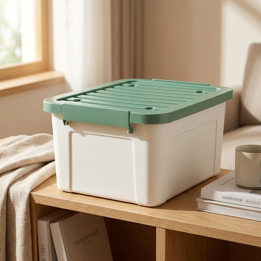 Dustguard™ Dust-Proof Plastic Storage Box, styled close view