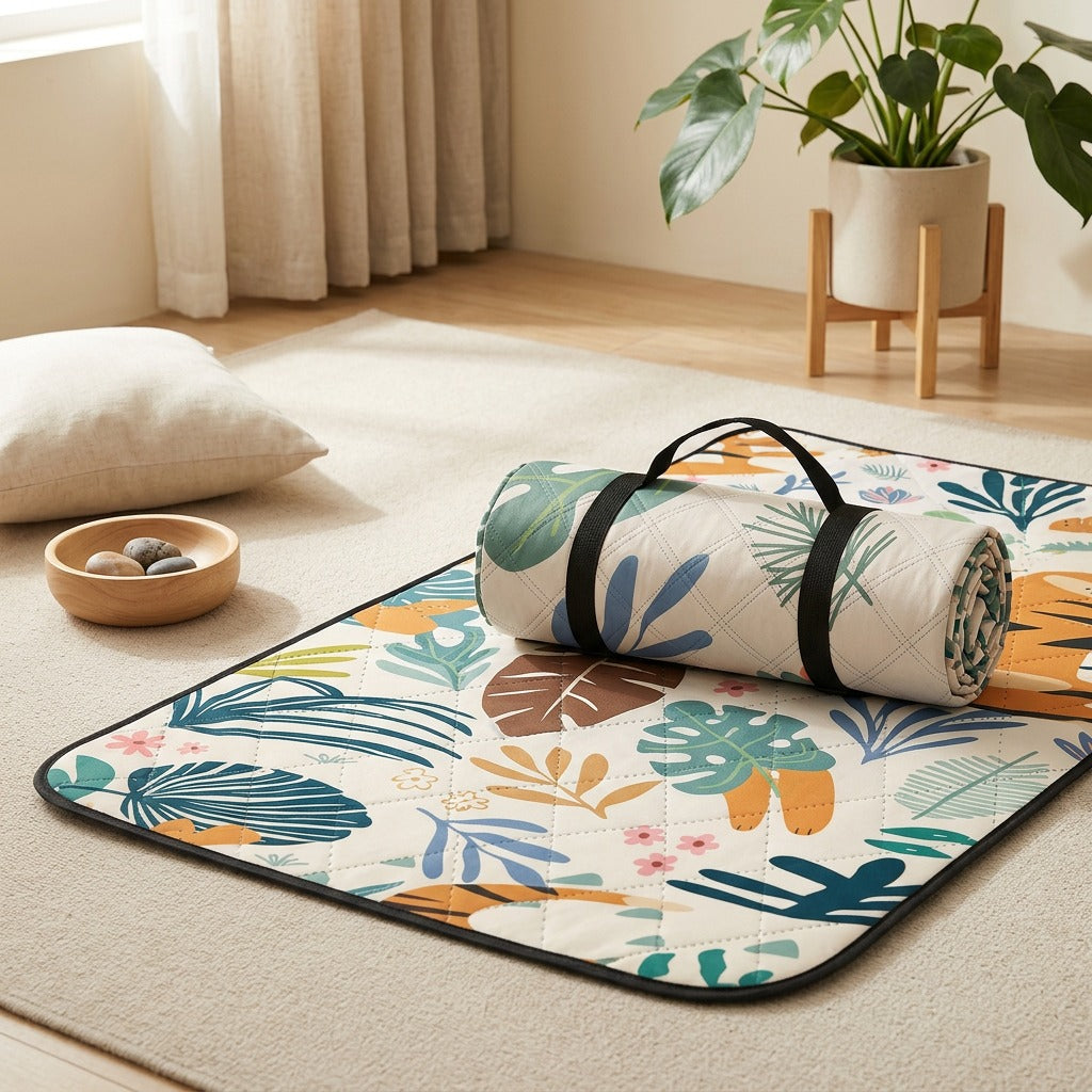 Drymead™ Waterproof Picnic Mat in a calm home setting