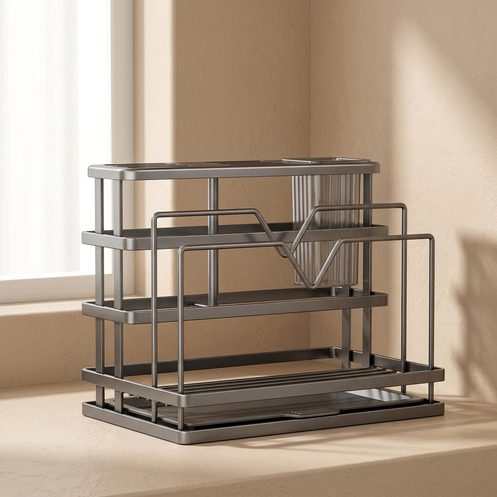 Slotkeep™ Carbon Steel Kitchen Knife Storage Rack