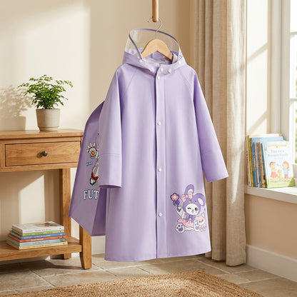 Evacape™ Children’s EVA Raincoat Poncho in a calm home setting