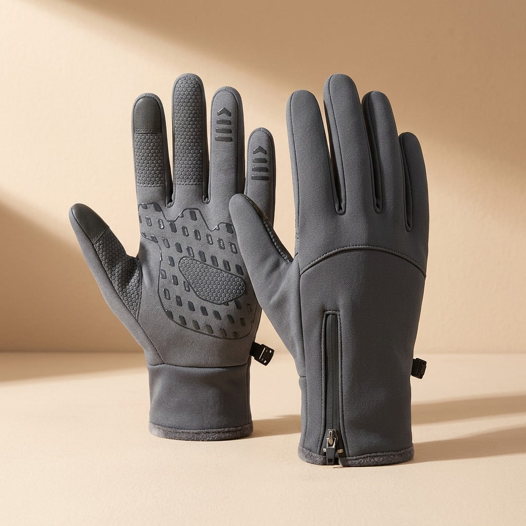 Warmgrip™ Winter Cycling Gloves, material and detail close-up