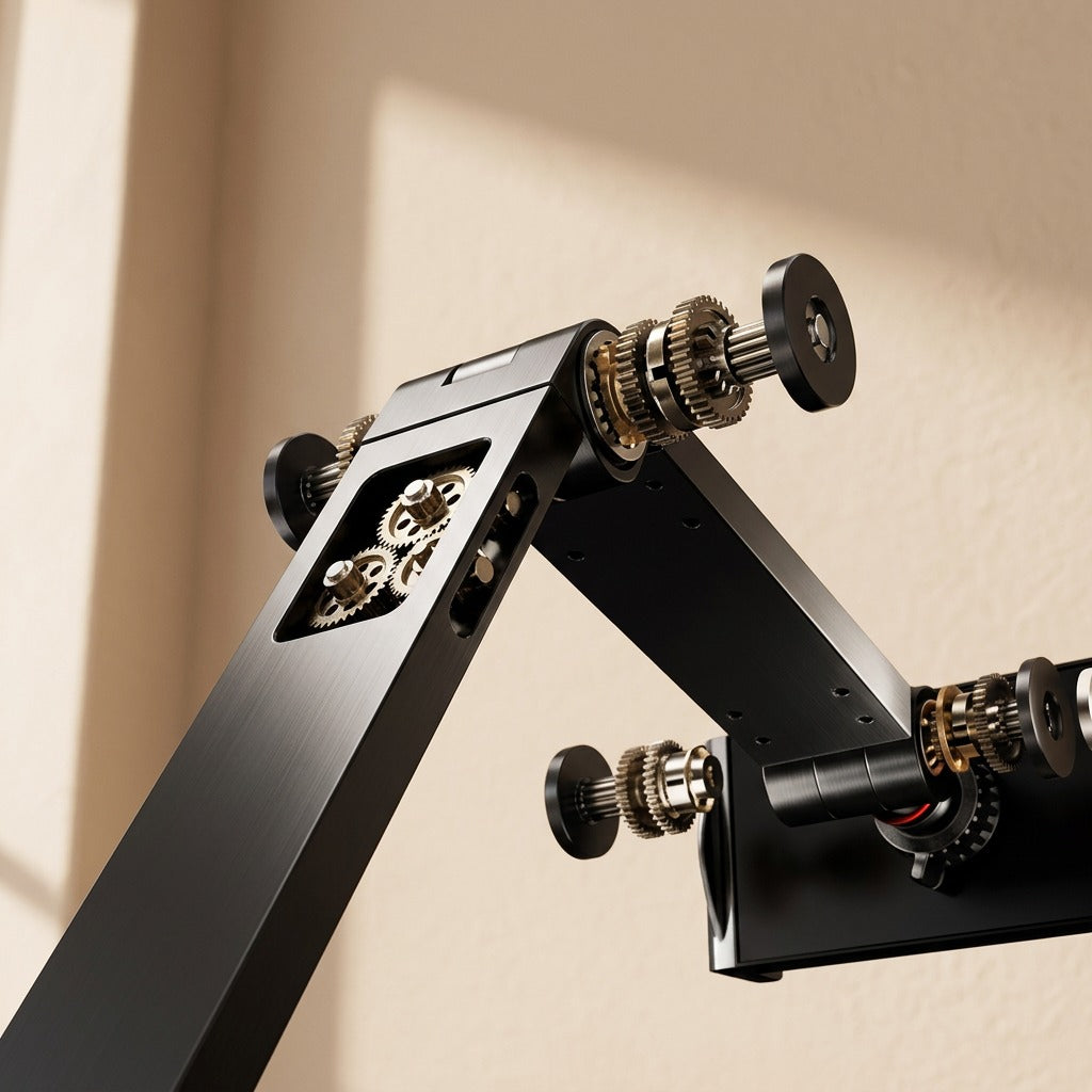 Tabtilt™ Folding Aluminum Alloy Tablet Stand, material and detail close-up