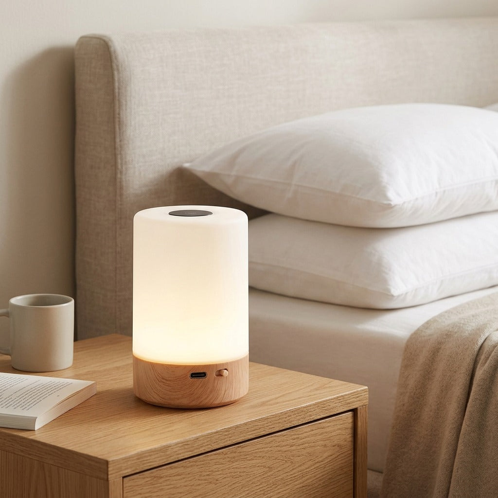Touchbeam™ Rechargeable Touch Table Lamp, styled close view