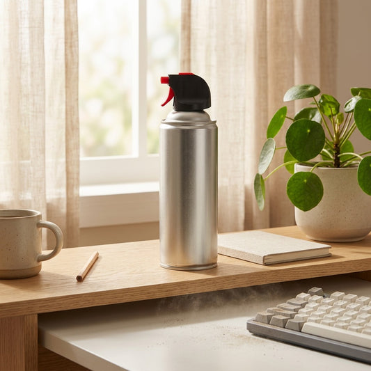 Dustjet™ Compressed Air Dust Remover in a calm home setting