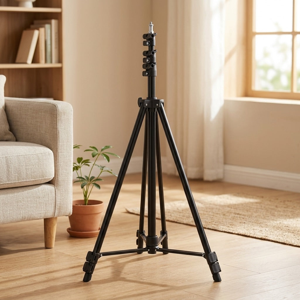 Phonebeam™ 1.6m Floor-Standing Phone Light Tripod, styled close view