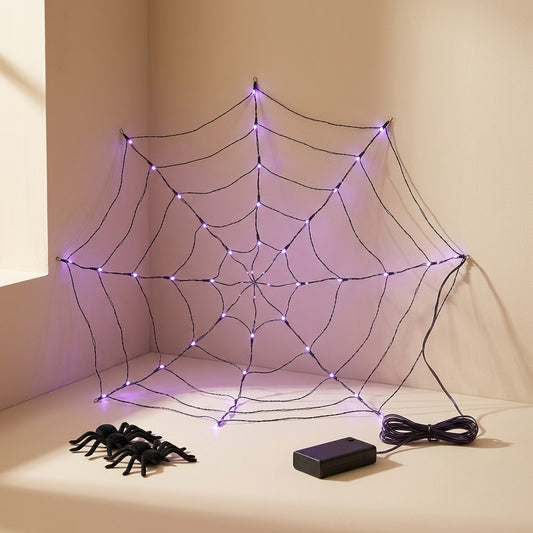 Webglow™ Halloween Spider Web String Lights