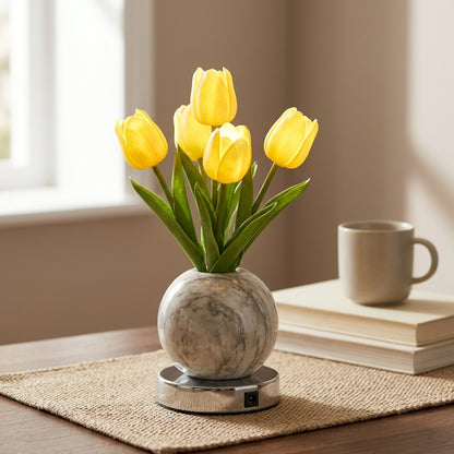 Tulipglow™ LED Tulip Flower Table Lamp, styled close view