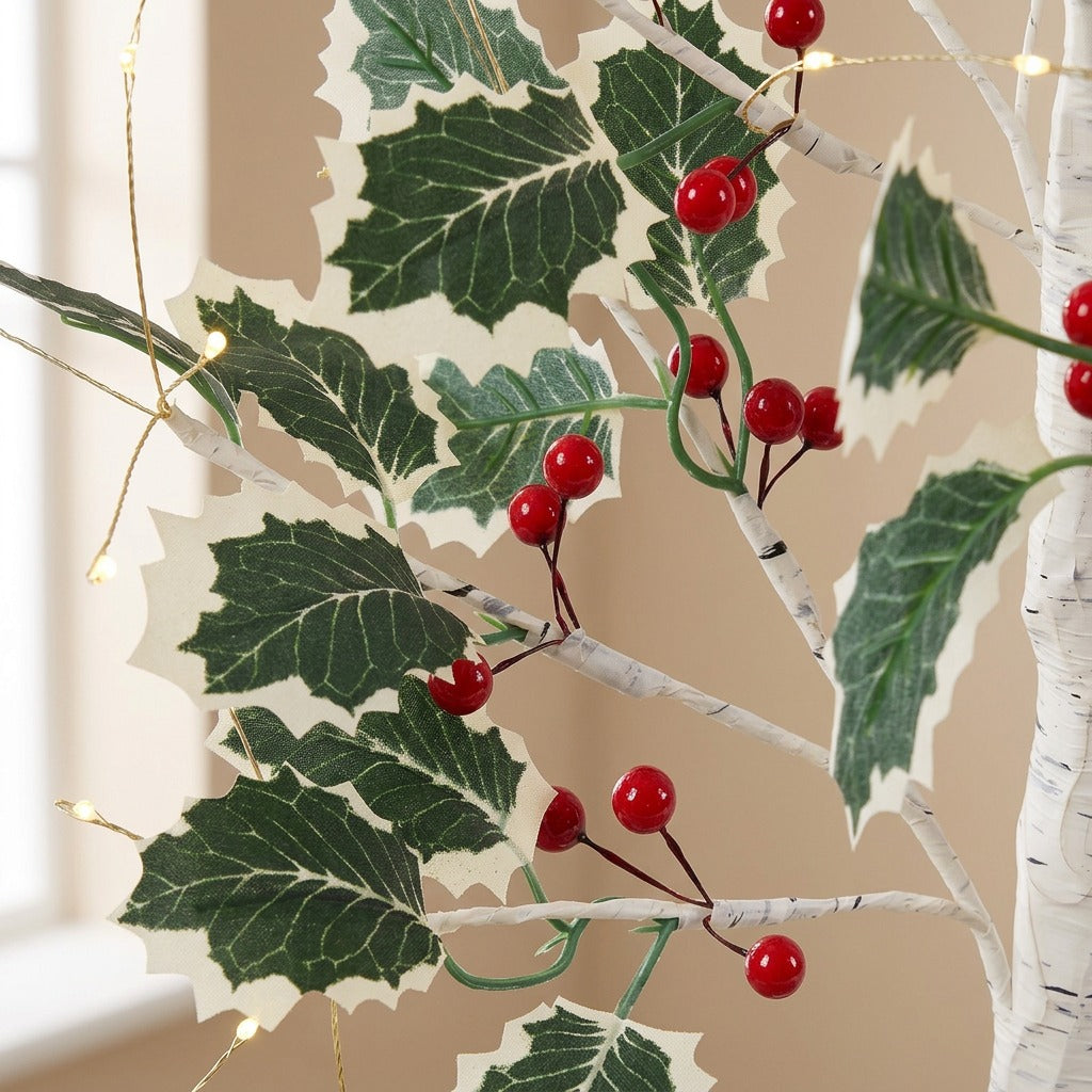 Pineglint™ 60cm LED Christmas Tree Lights, material and detail close-up
