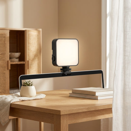 Facebeam™ Video Conferencing Fill Light in a calm home setting