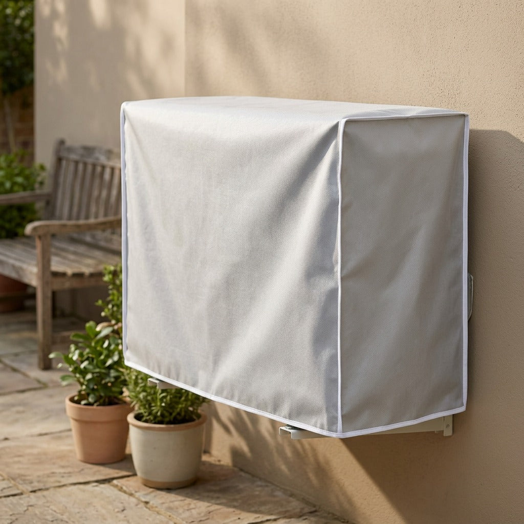 Covercalm™ Oxford Cloth Air Conditioner Cover, styled close view