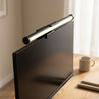 Monitorbeam™ Monitor Hanging LED Desk Lamp, styled close view