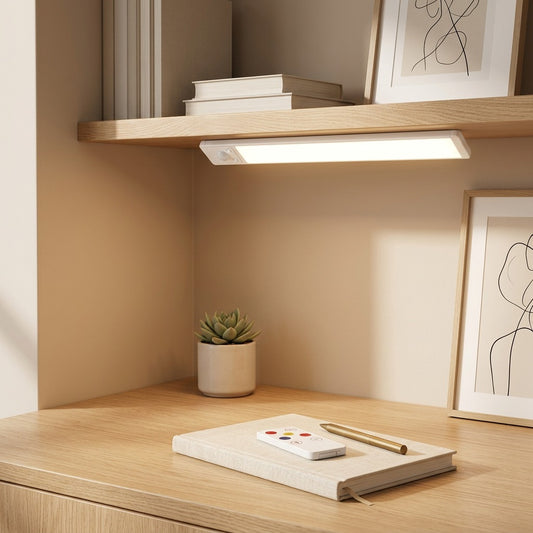 Tapbeam™ Remote Control Desk Lamp in a calm home setting