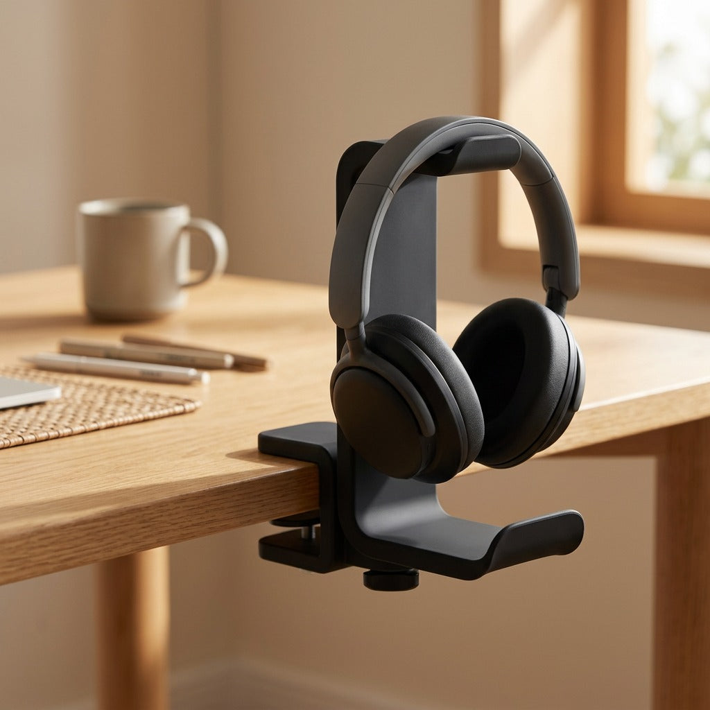 Eardock™ Silicone Headphone Stand, styled close view