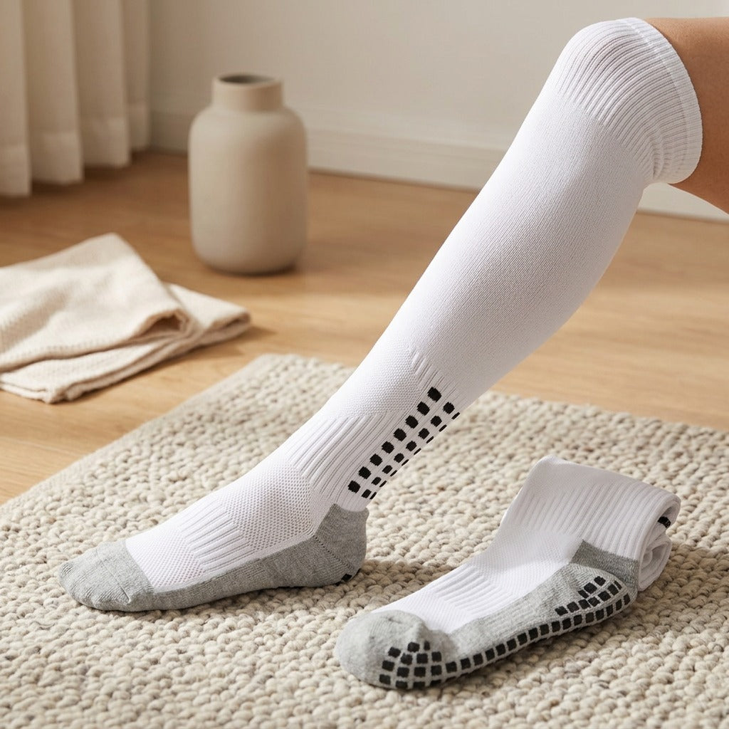 Sprintknit™ High-Tube Polyester Sports Socks, styled close view
