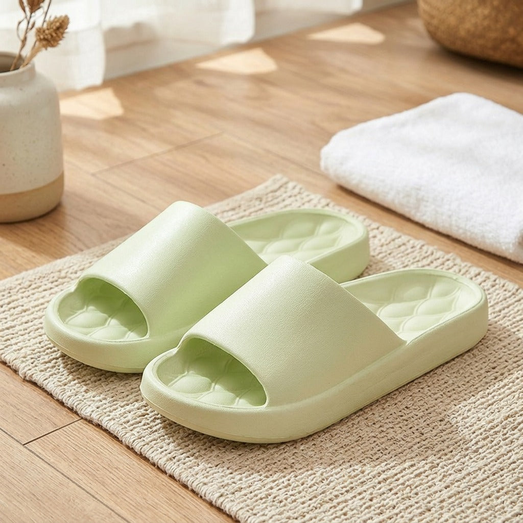 Foamglide™ EVA Foam Slide Sandals, styled close view