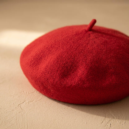 Softdome™ Acrylic Dome Beret Hat, material and detail close-up