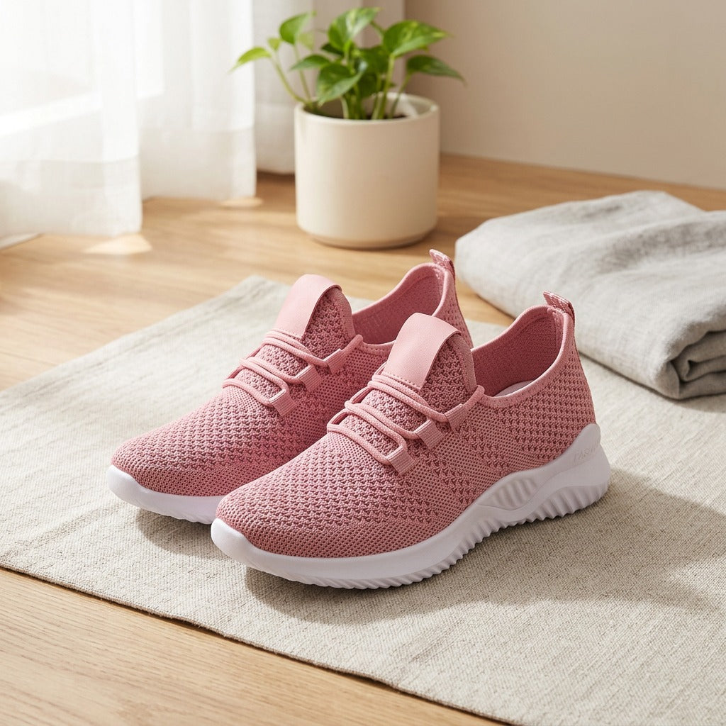Runmesh™ Mesh Women’s Running Shoes in a calm home setting