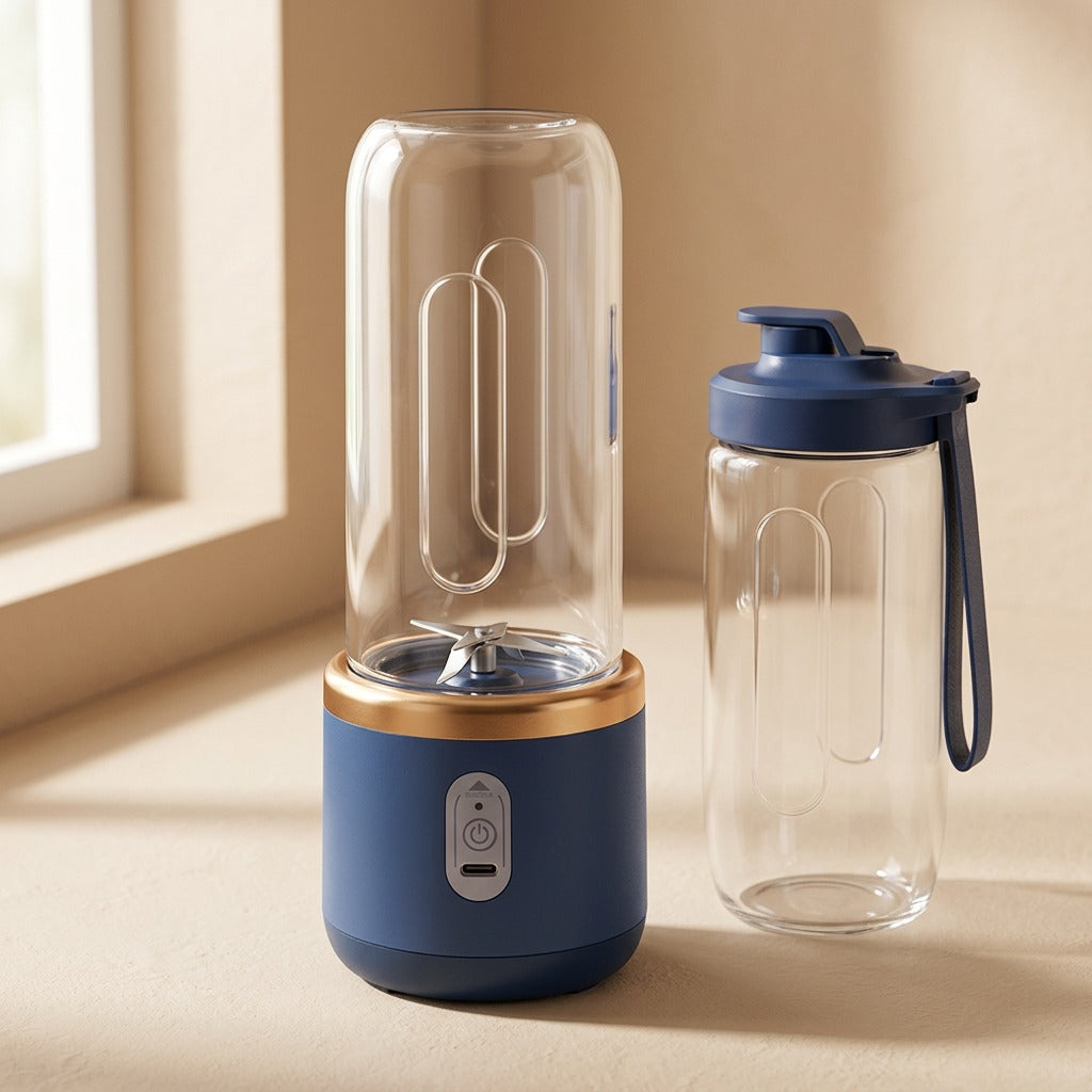 Juicetrek™ Rechargeable Portable Juicer Cup, material and detail close-up