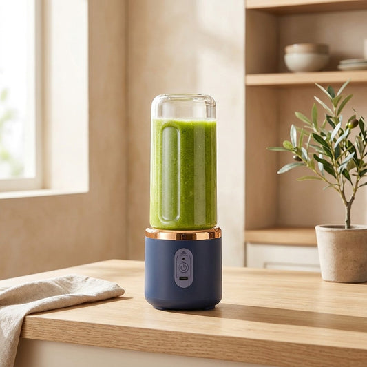 Sipwhirl™ Portable Rechargeable Juice Cup in a calm home setting