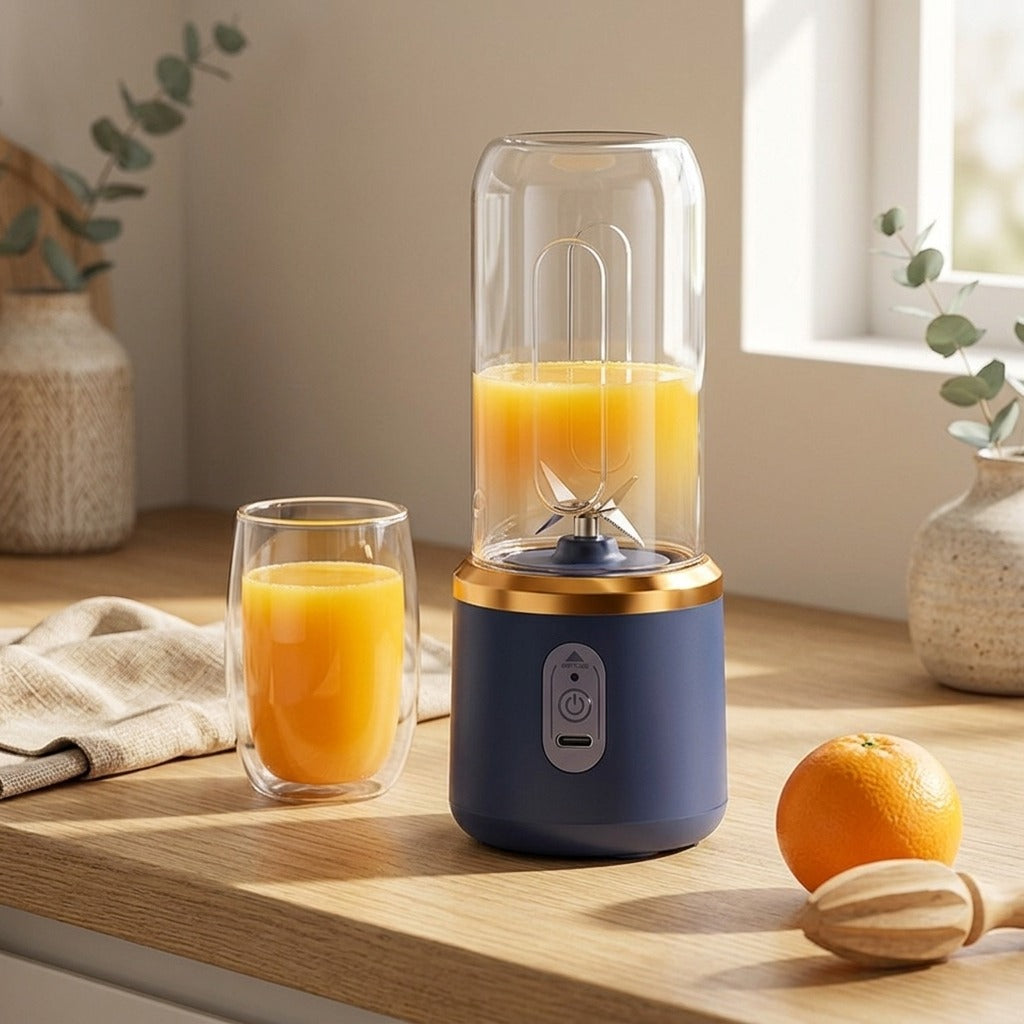 Sipwhirl™ Portable Rechargeable Juice Cup, styled close view