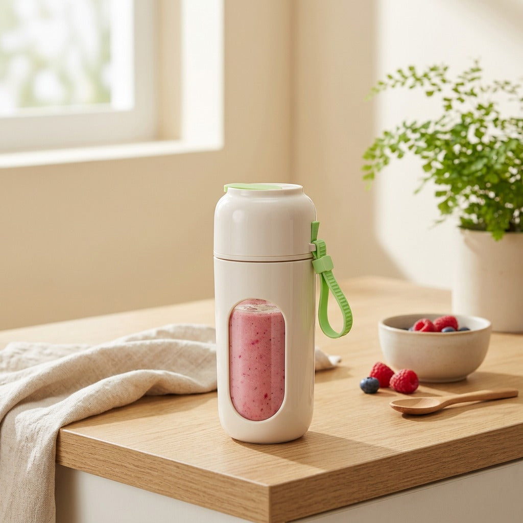 Freshgo™ Portable Rechargeable Juice Machine in a calm home setting