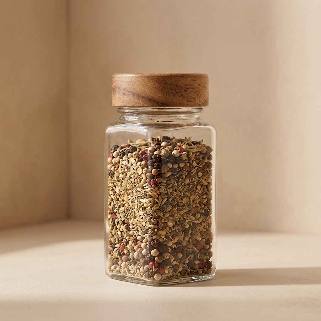 Spicefacet™ Square Glass Seasoning Jar