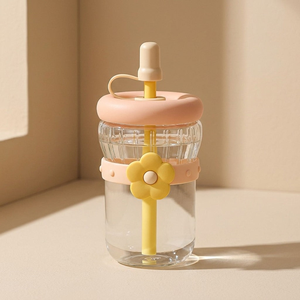 Toonsip™ Cartoon Glass Straw Cup