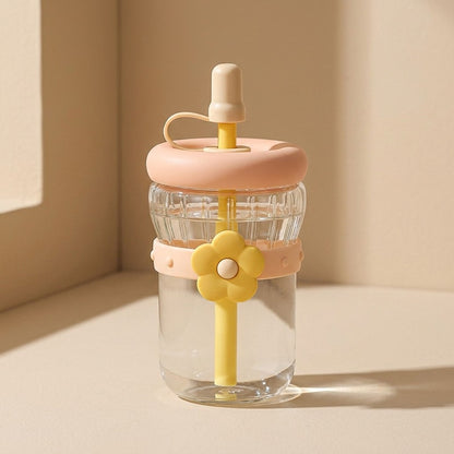 Toonsip™ Cartoon Glass Straw Cup