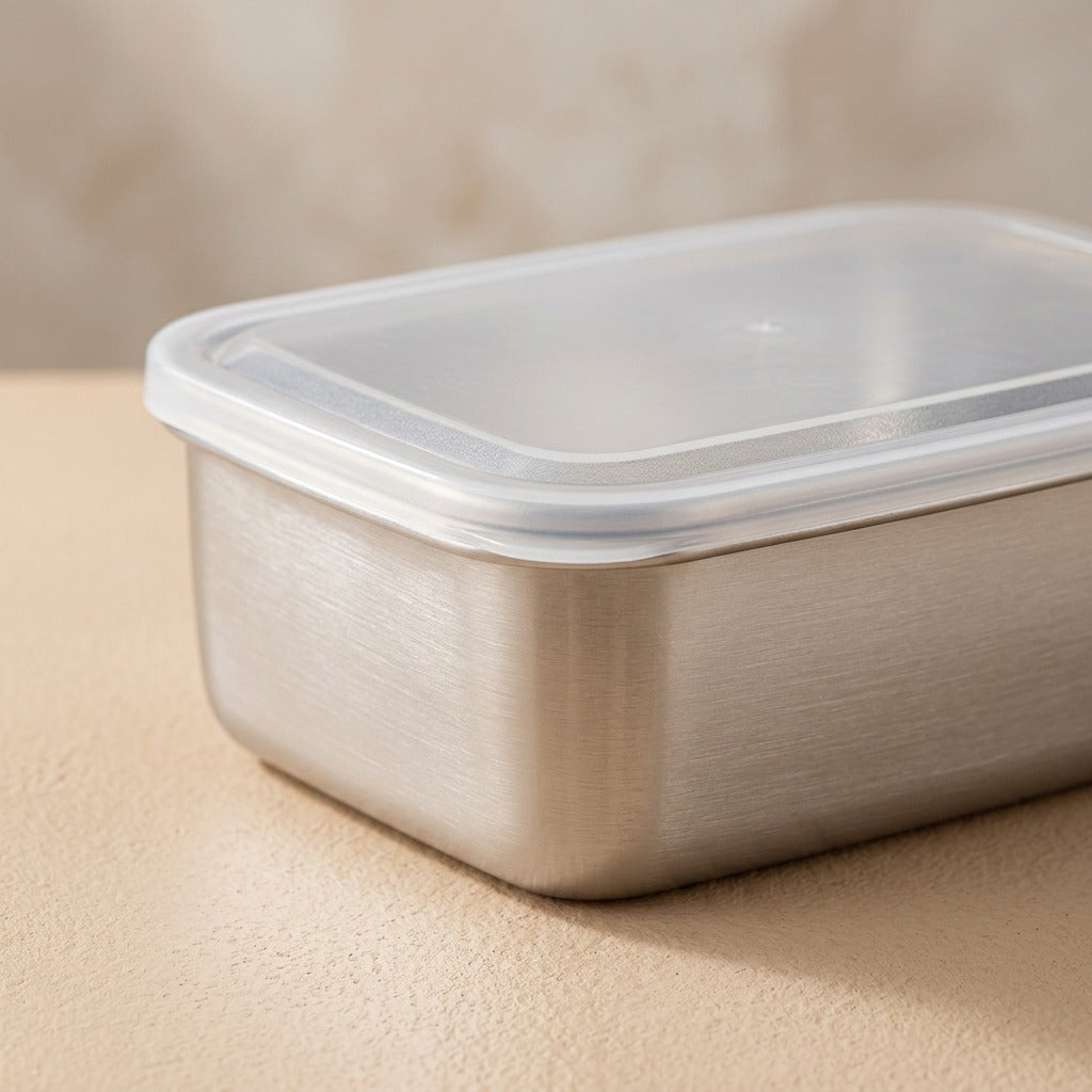 Mealbright™ 304 Stainless Steel Lunch Box, material and detail close-up