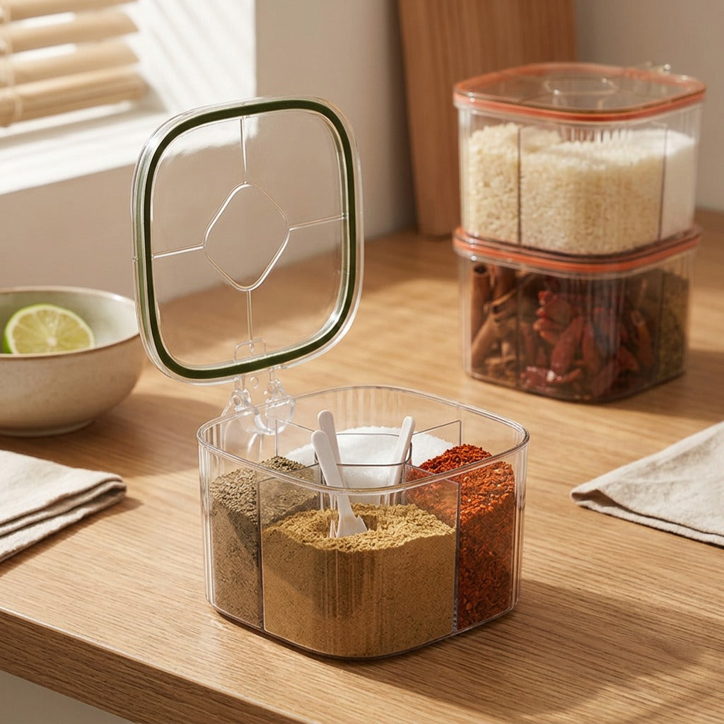 Spicegrid™ Plastic Multi-Grid Seasoning Jar, styled close view