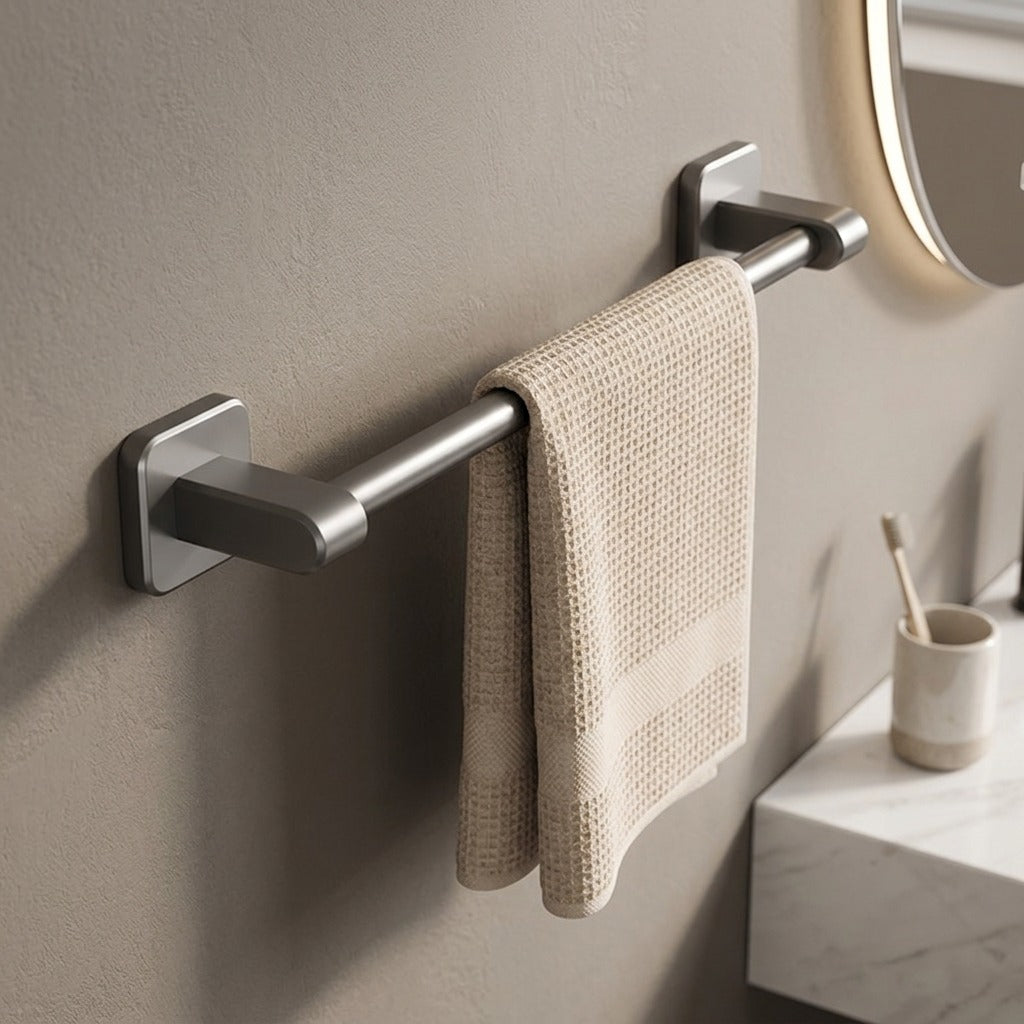 Rackstick™ No-Drill Bathroom Towel Rack, styled close view