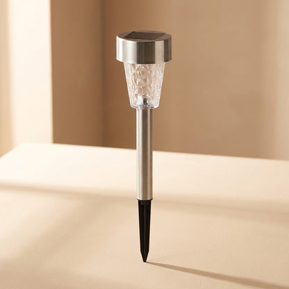 Lawnshine™ Stainless Steel Solar Lawn Light, material and detail close-up