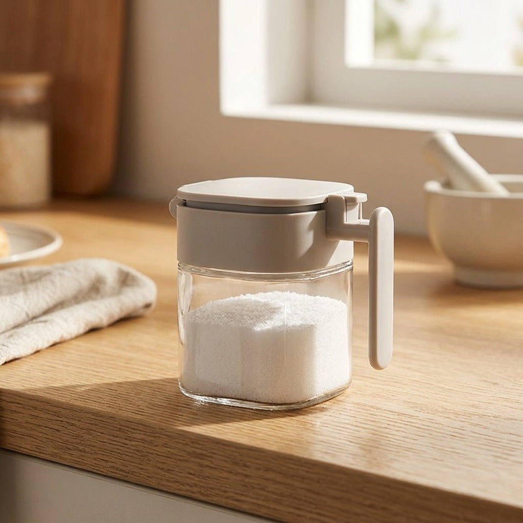 Spicekeep™ Square Solid Seasoning Bottle, styled close view