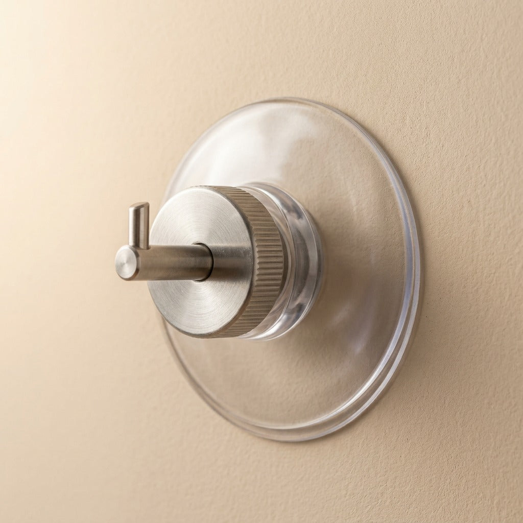 Steelgrip™ Stainless Steel Suction Cup Hook, material and detail close-up