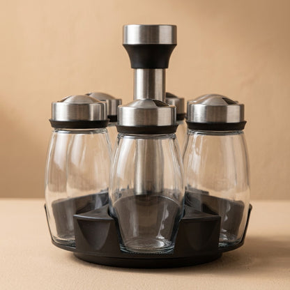 Seasonduo™ Glass Seasoning Bottle Set, material and detail close-up