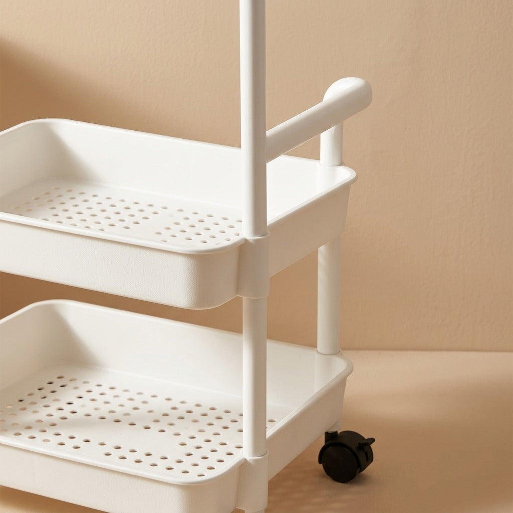 Wheelkeep™ Wheeled Plastic Storage Rack, material and detail close-up