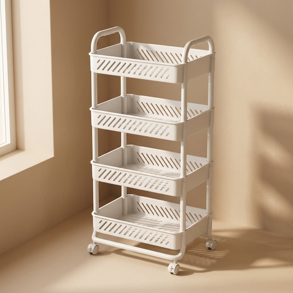 Wheelkeep™ Wheeled Plastic Storage Rack