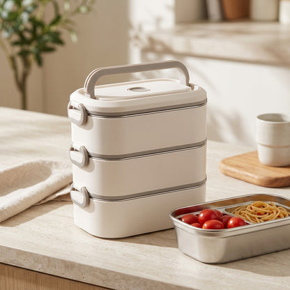 Bentokeep™ Stainless Steel Bento Lunch Box, styled close view