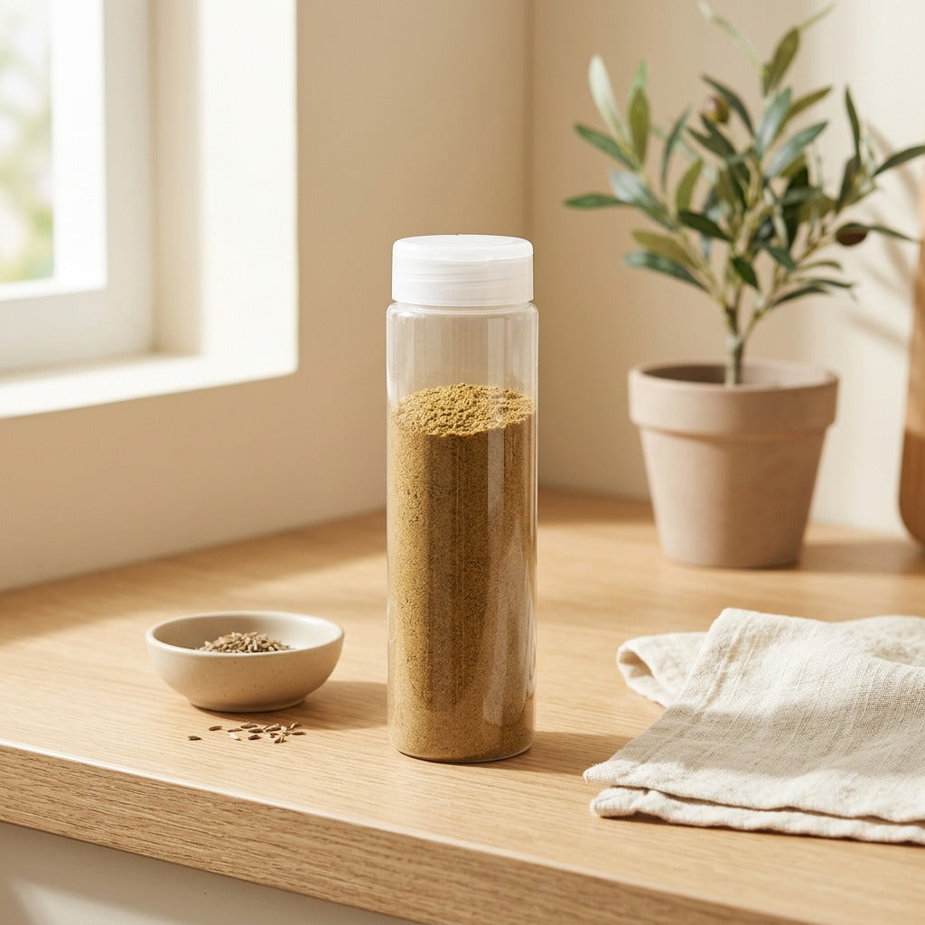 Herbshake™ Plastic Solid Seasoning Bottle in a calm home setting