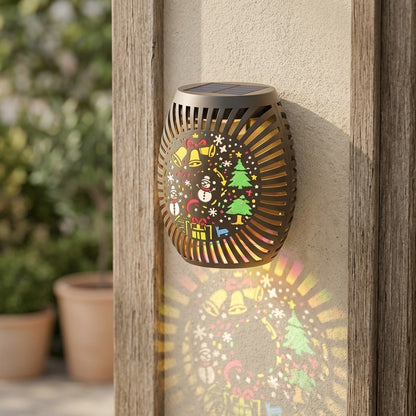 Wallflare™ Solar Outdoor Garden Wall Light, styled close view